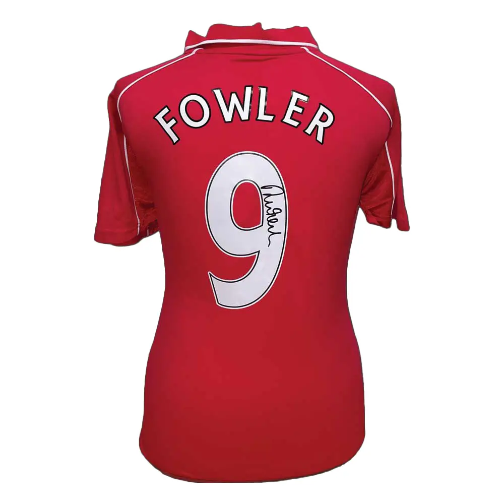 Robbie Fowler signed Liverpool 2001 shirt