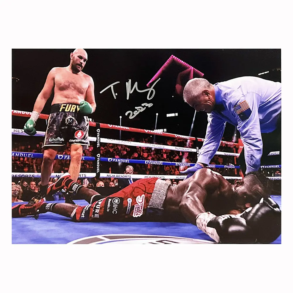 Tyson Fury signed 16x12 photo