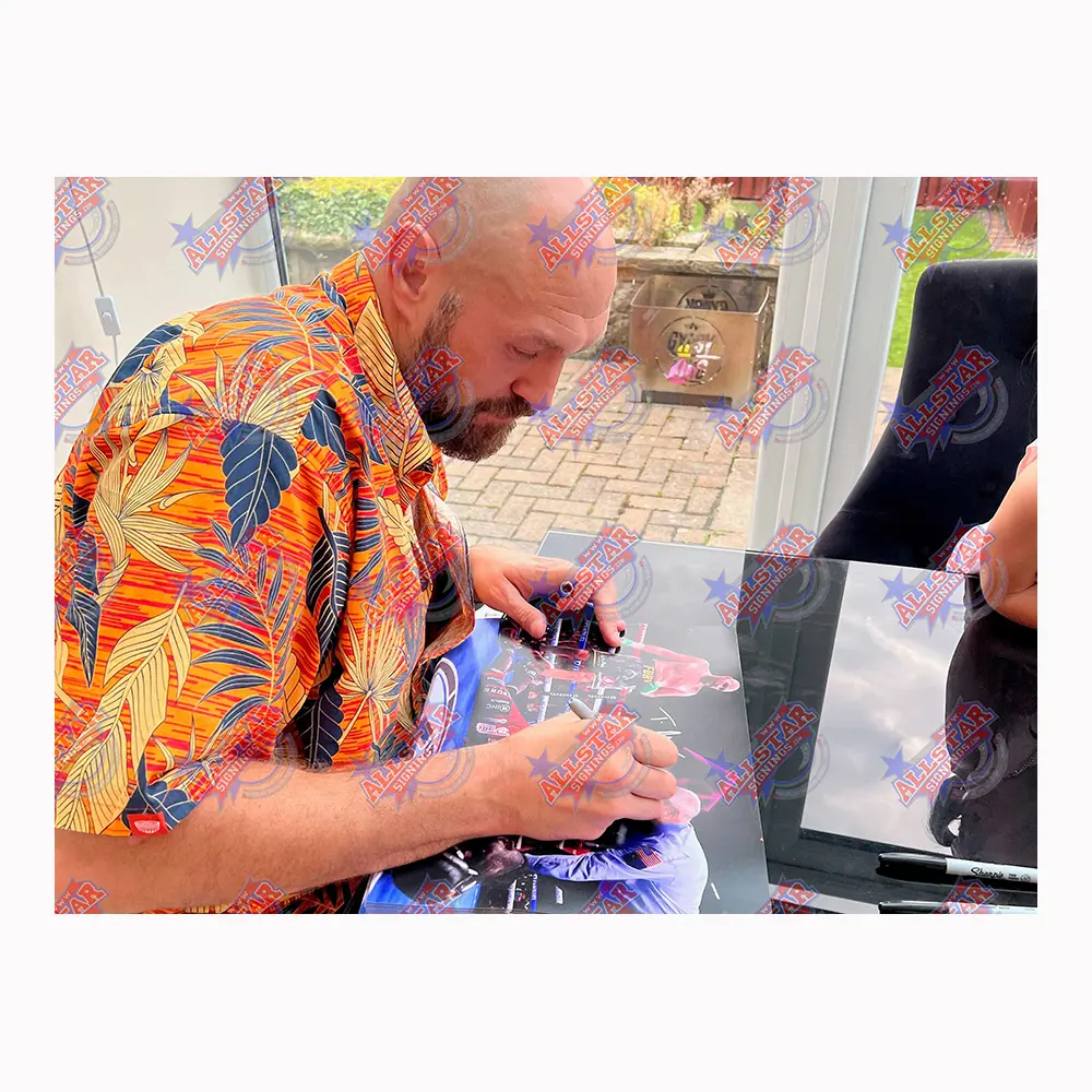 Tyson Fury signed 16x12 photo