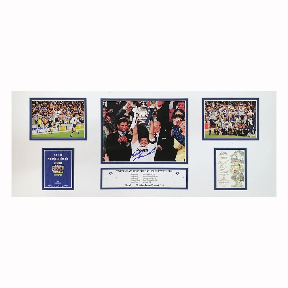 Gary Mabbutt signed Tottenham 1991 FA Cup Winners storyboard