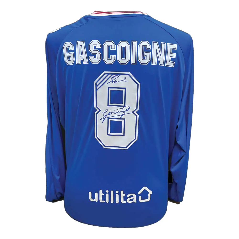 Paul "Gazza" Gascoigne signed Rangers shirt