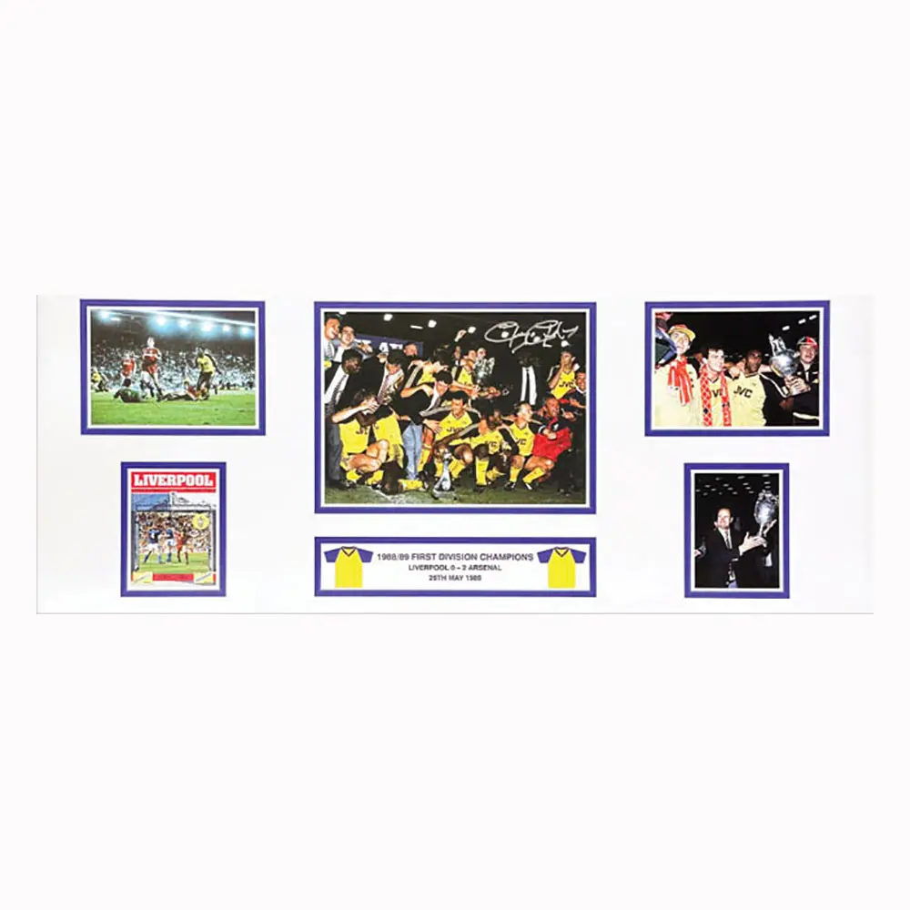 George Graham signed 1989 Arsenal Champions storyboard.