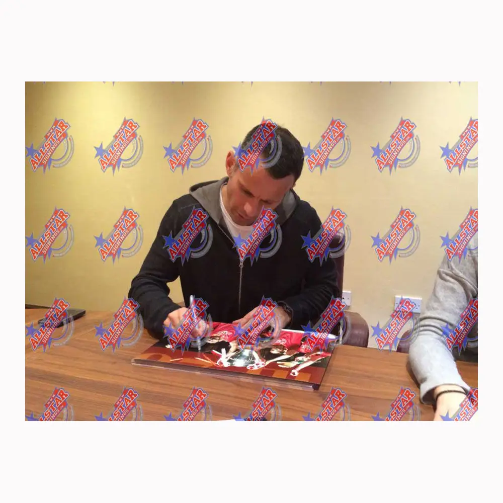 Ryan Giggs Signed Manchester United 2008 Champions League Final photo