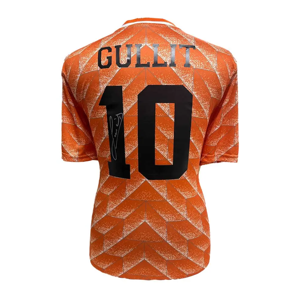 Ruud Gullit signed Holland retro home shirt