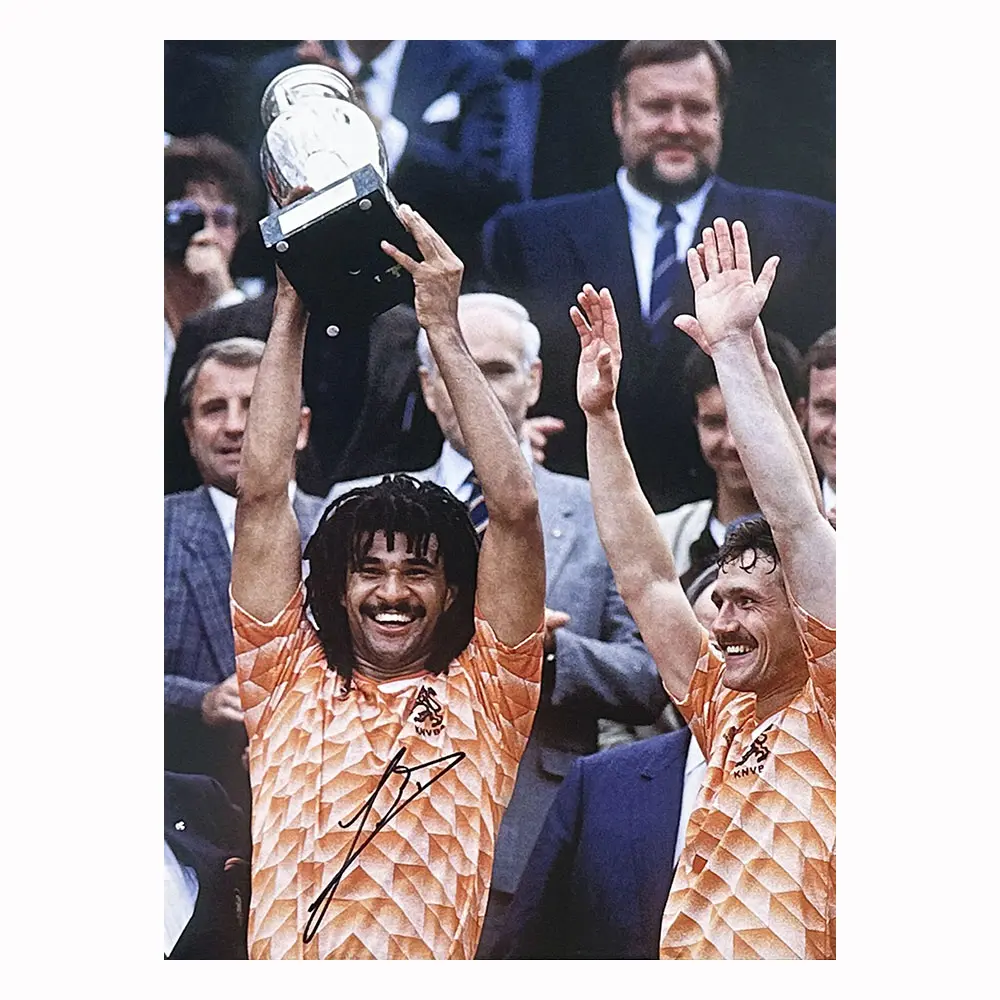 Ruud Gullit signed 1988 European Championships photo.