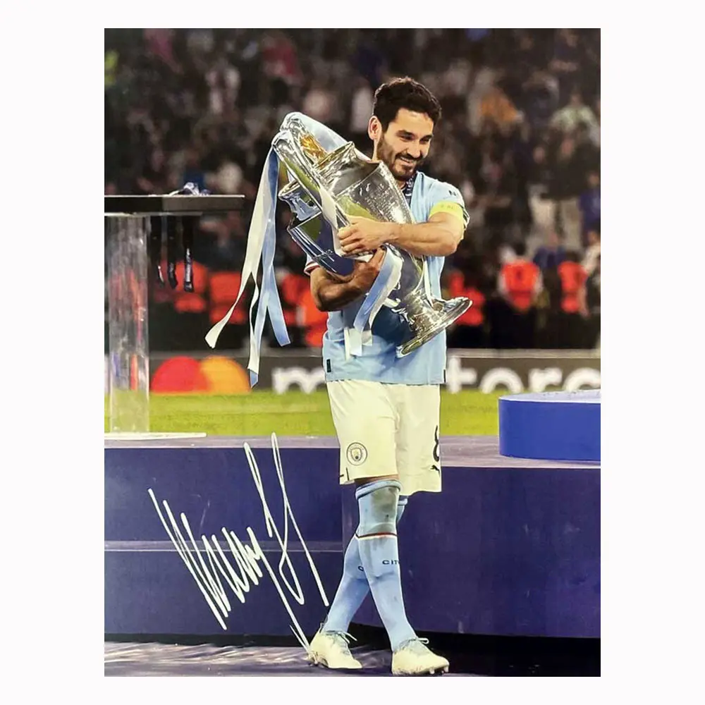 Ilkay Gundogan signed Champions League winners photo