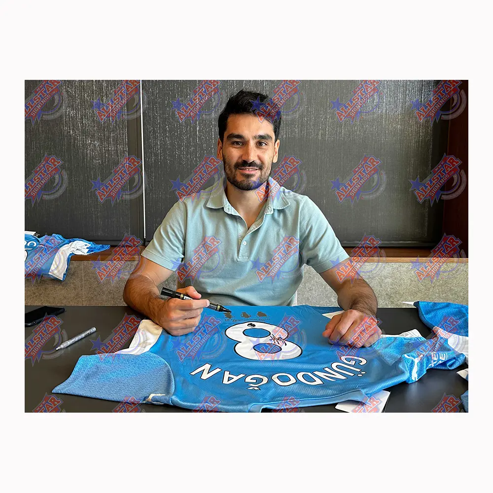 Ilkay Gundogan signed Manchester City shirt 2023 Treble