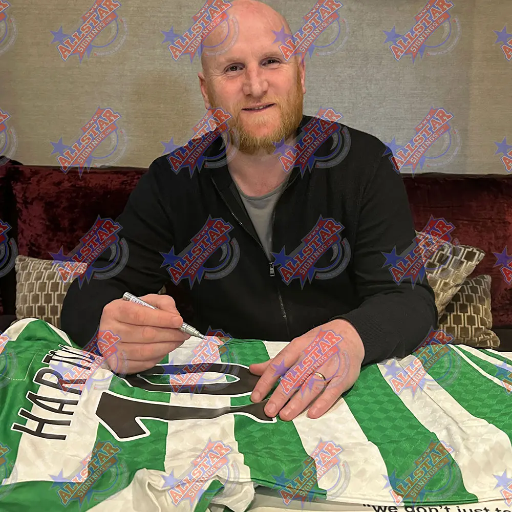 Larsson, Hartson & Sutton Signed Celtic Shirts Framed Display