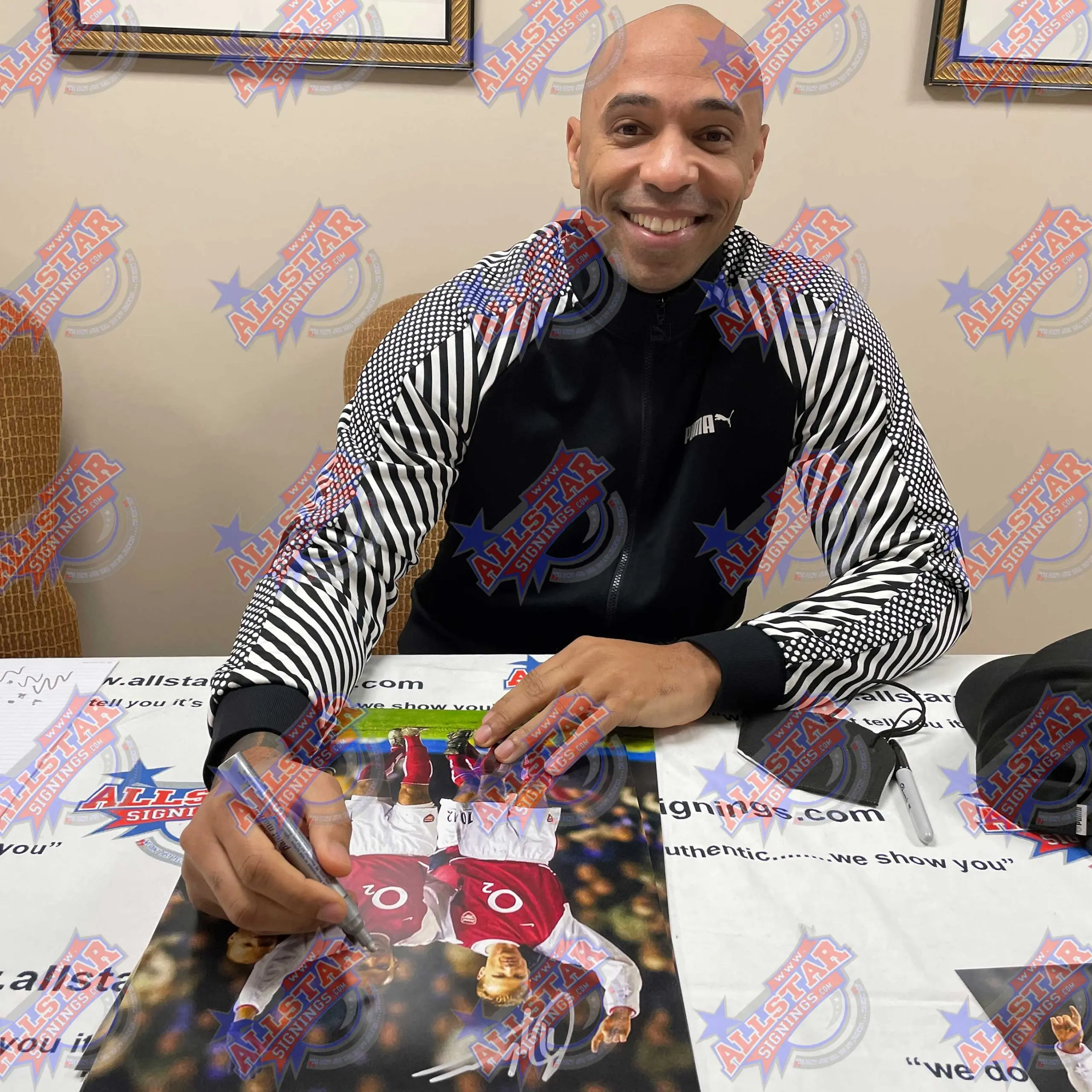 Thierry Henry & Dennis Bergkamp signed Arsenal 16x12 photo