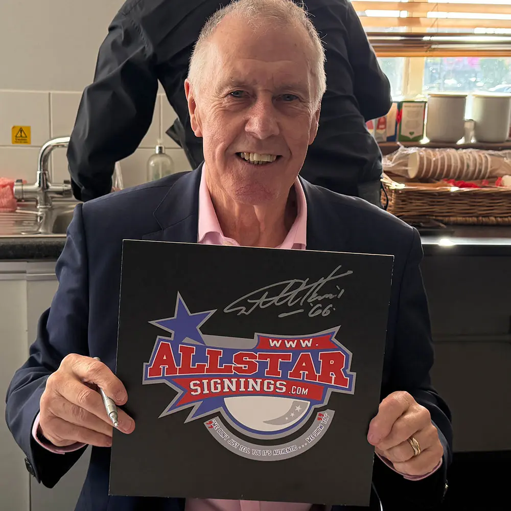 Sir Geoff Hurst signed England 1966 World Cup Final storyboard photo