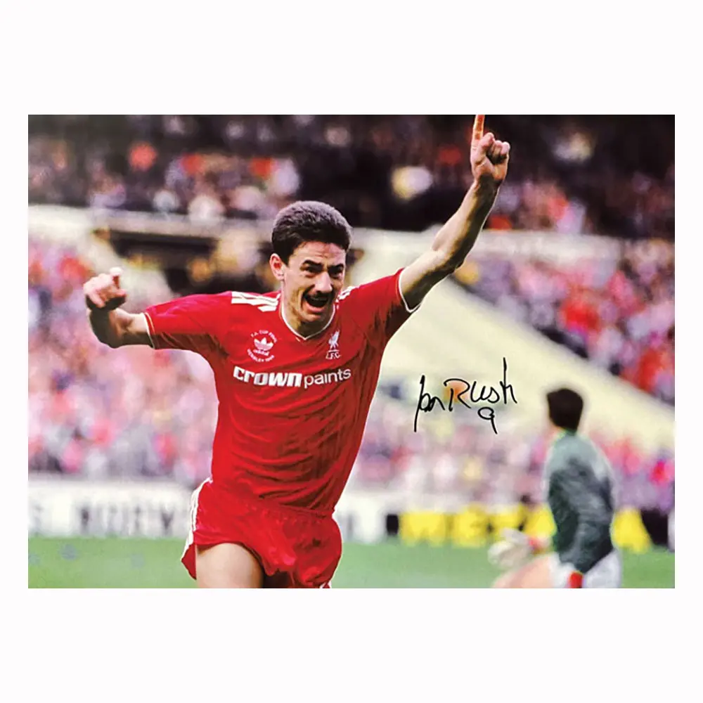 Ian Rush signed Liverpool photo