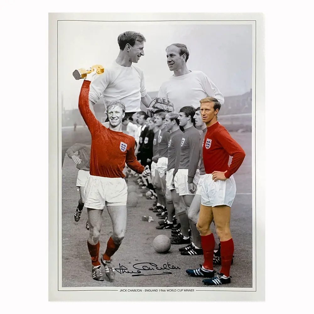 Jack Charlton signed England photo