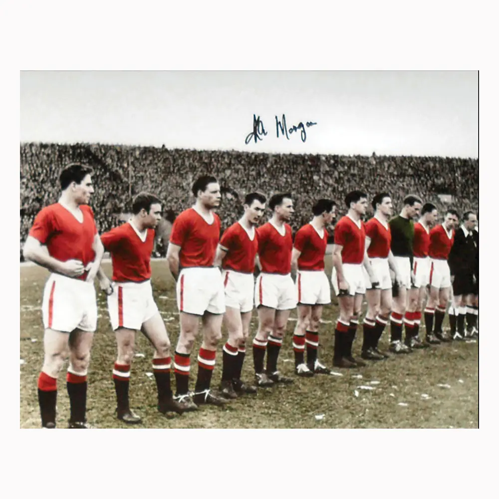 Busby Babes 1958 "The Last Lineup" signed by Kenny Morgans.