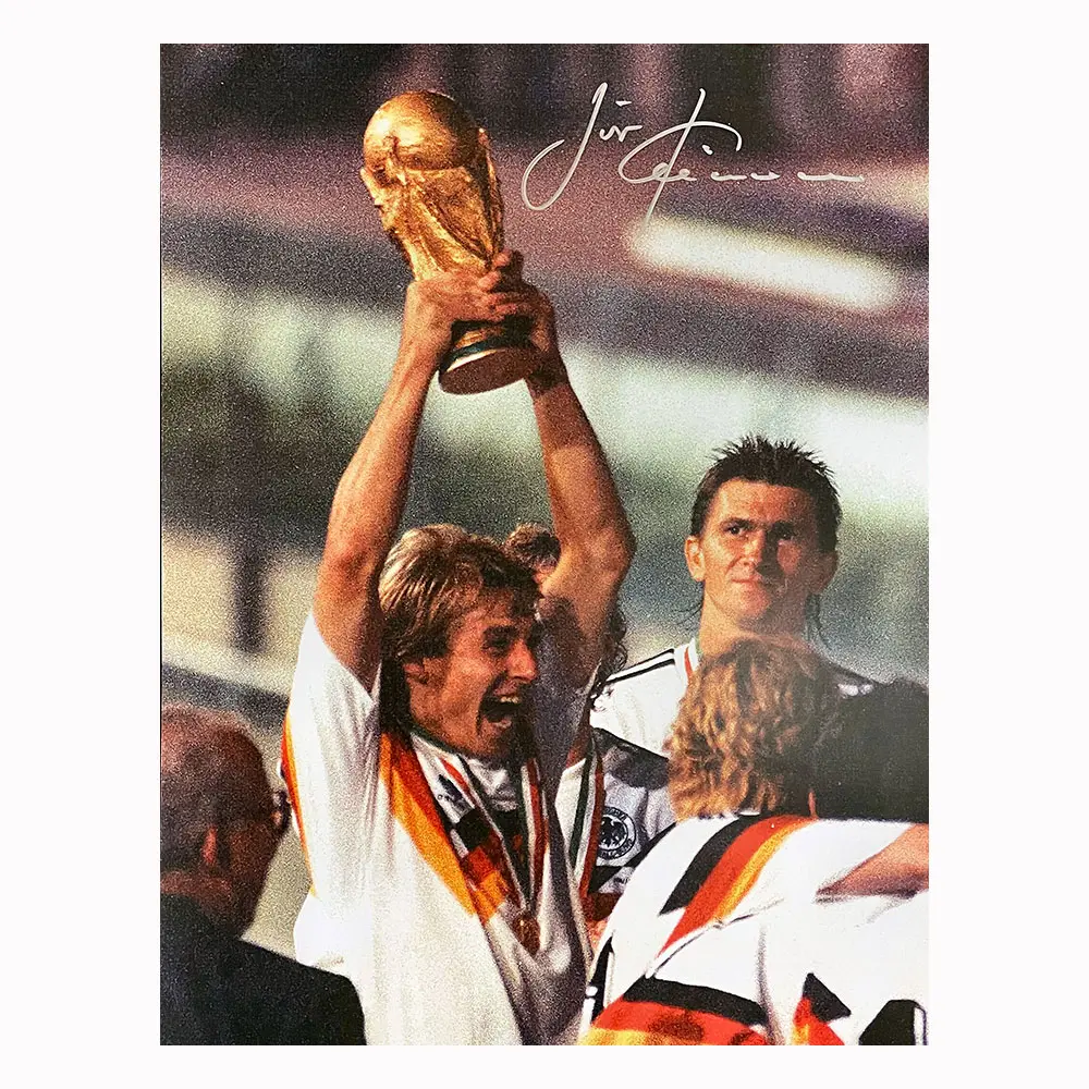 Jürgen Klinsmann signed 1990 World Cup Final photo