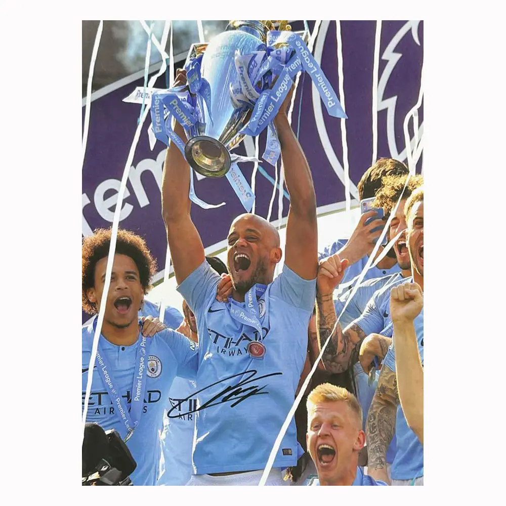 Vincent Kompany signed Premier League Champions photo