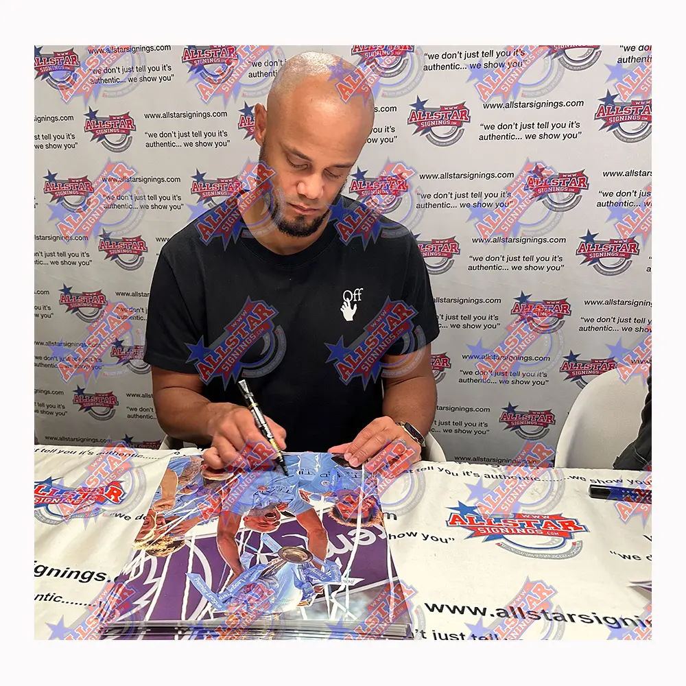 Vincent Kompany signed Premier League Champions photo