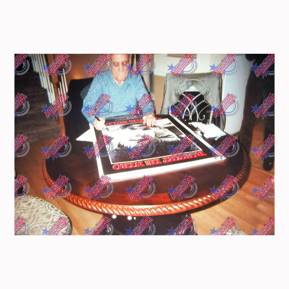 Jake La Motta signed 30x40 inch Raging Bull movie poster