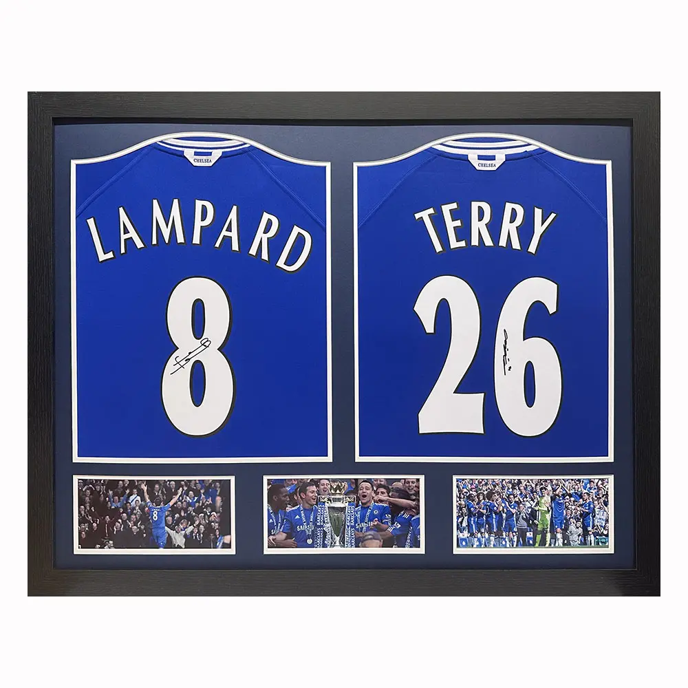 Frank Lampard & John Terry double signed framed shirt display