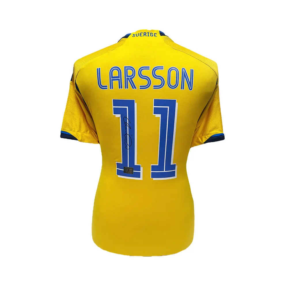 Henrik Larsson Signed Sweden Shirt