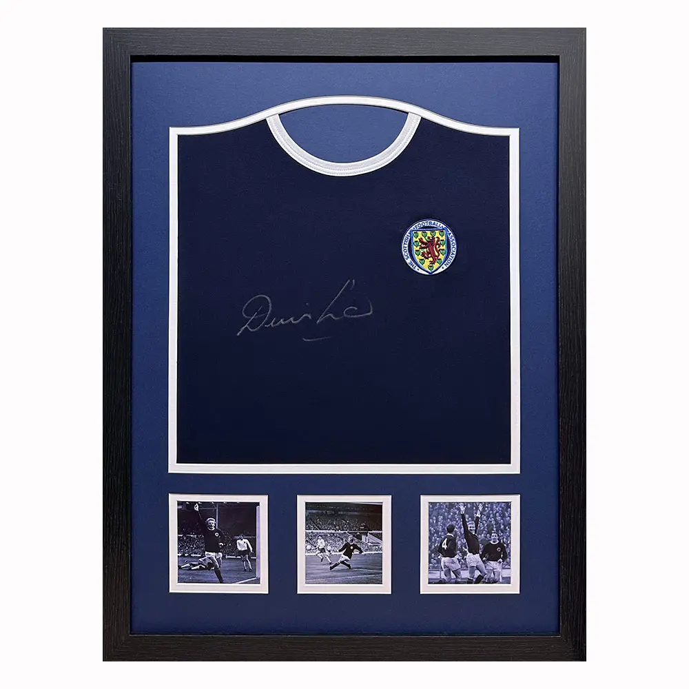 Denis Law signed Scotland shirt