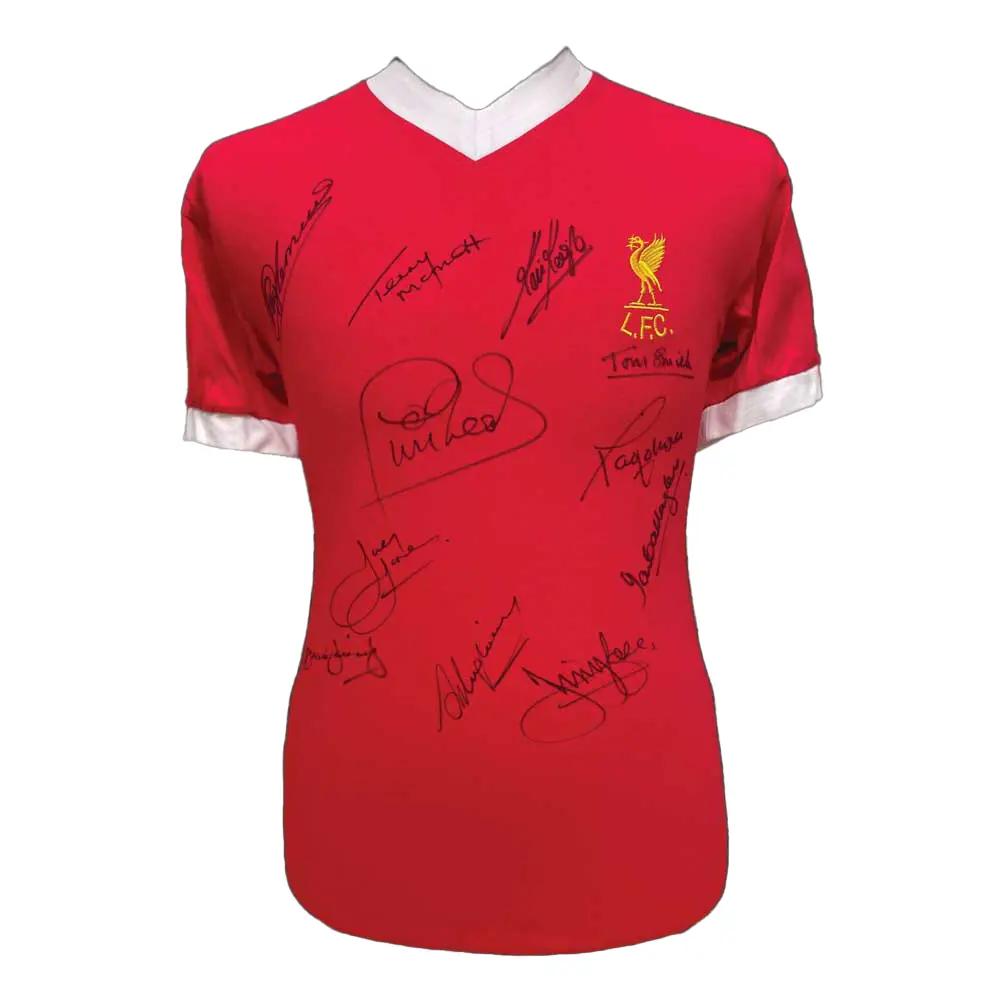 Liverpool 1977 European Cup Winners shirt signed by 11