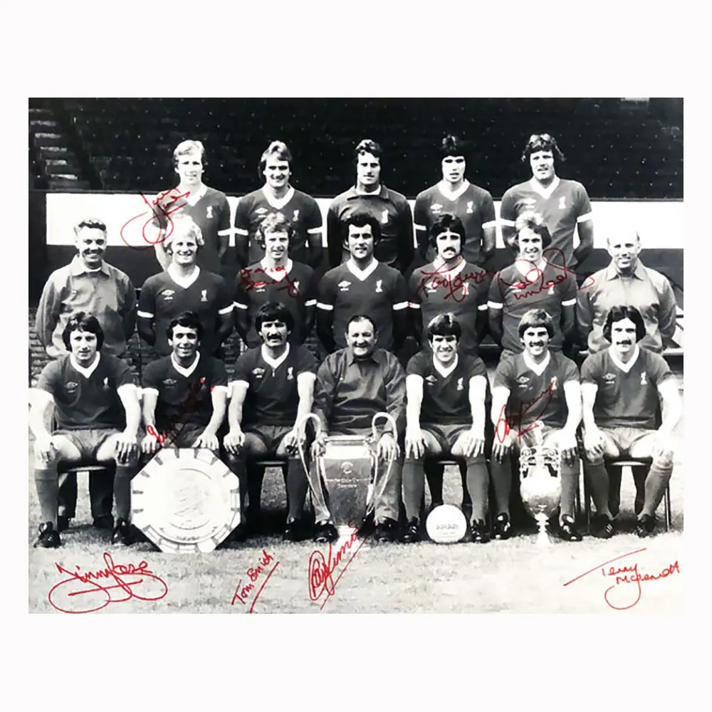 Liverpool 1977 European Cup Winners multi signed 16x20 photo