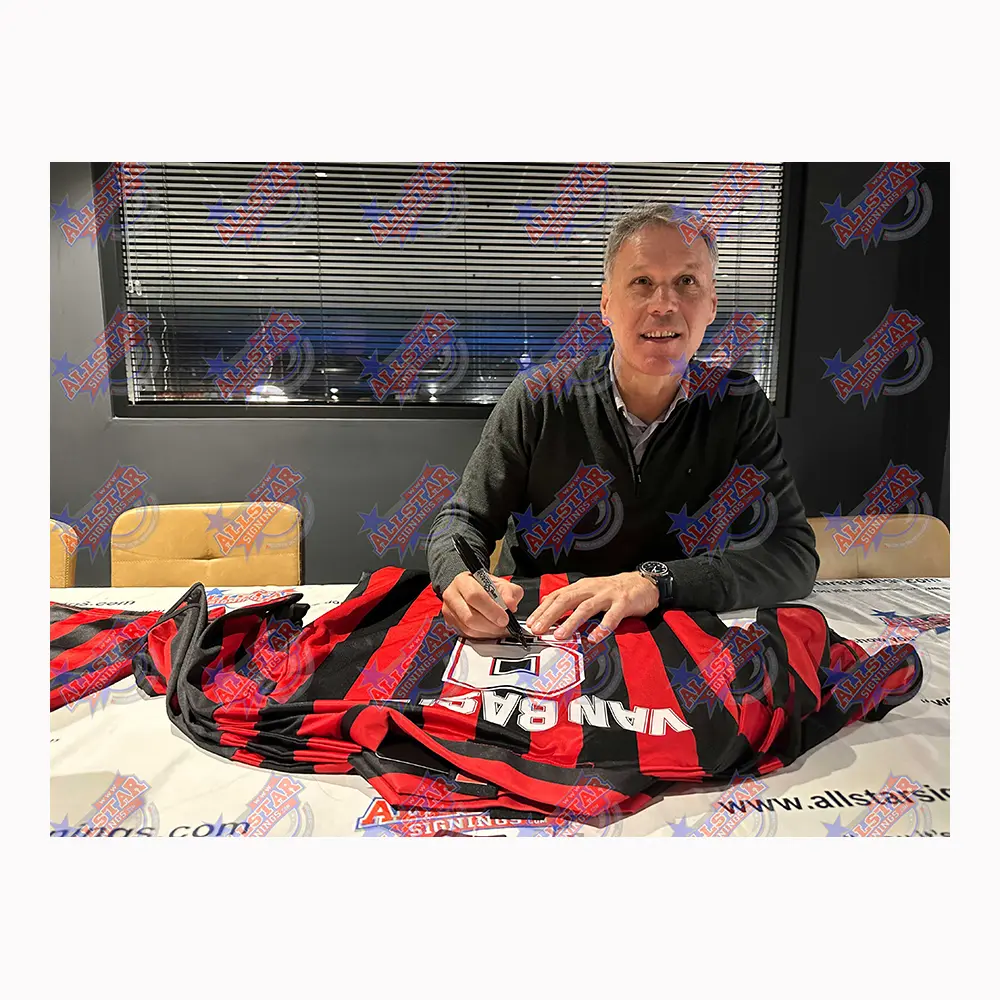 Marco Van Basten signed AC Milan 1988 retro home shirt