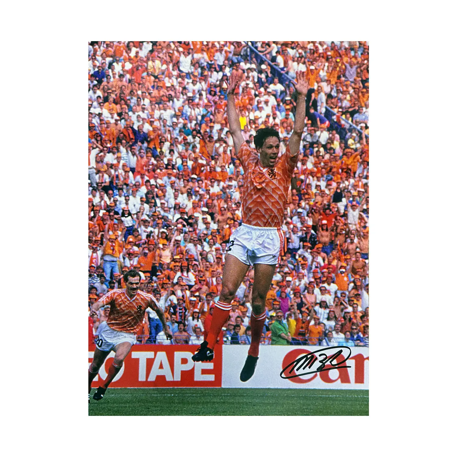 Marco Van Basten signed 1988 European Championships photo.