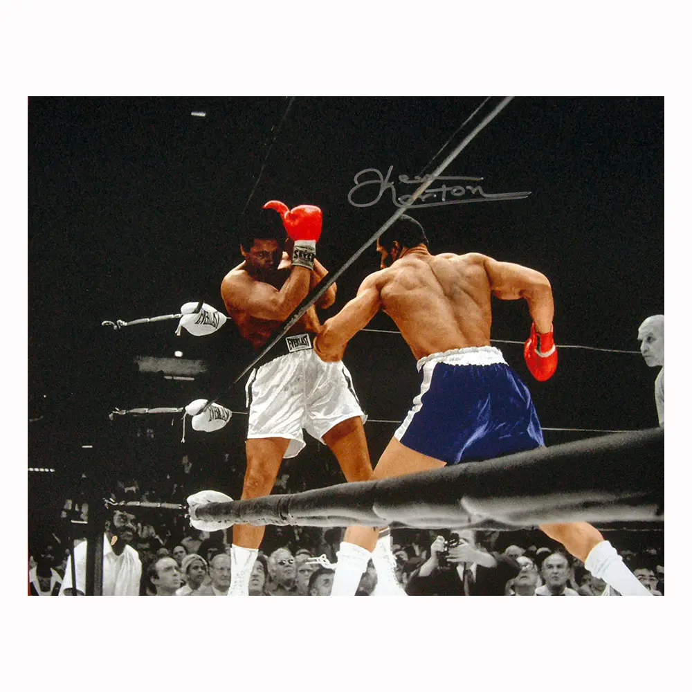 Ken Norton signed 16x12 photo vs Muhammad Ali