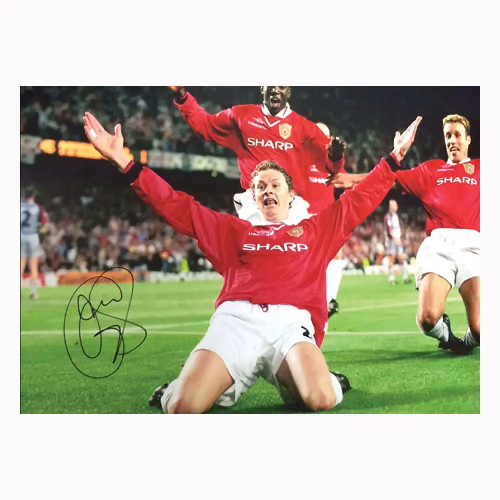 Ole Gunnar Solskjaer Signed 1999 Champions League Final photo