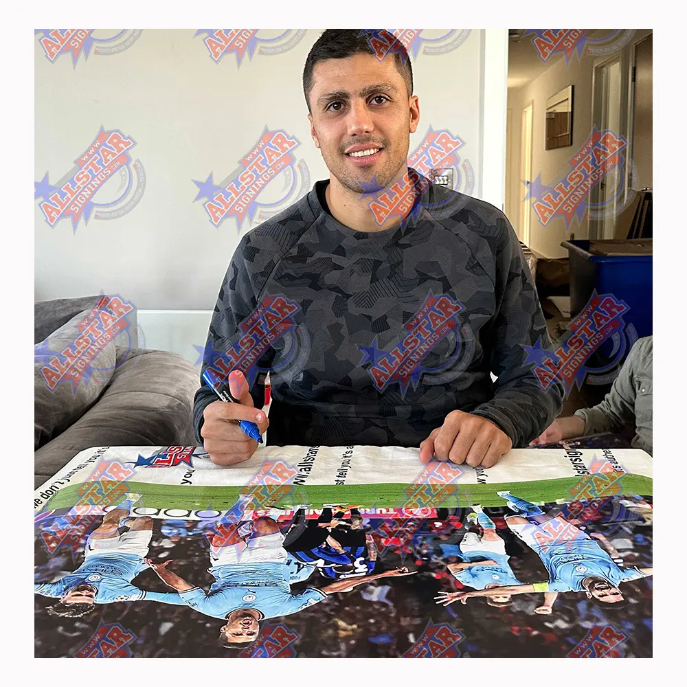 Rodri signed 2023 Champions League Final 30x16 photo