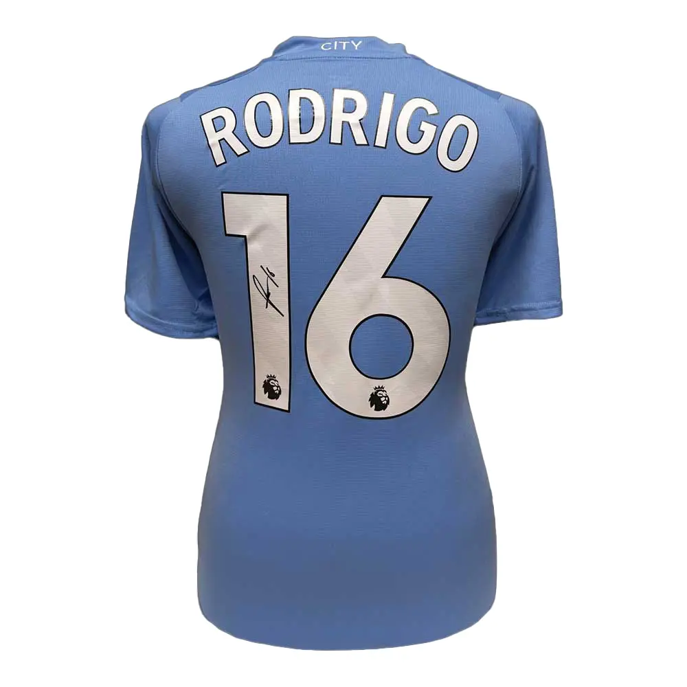 Rodri signed Manchester City 2023/24 Home shirt