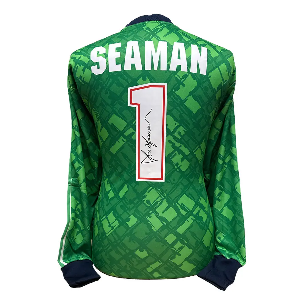 David Seaman signed Arsenal Goalkeeper shirt.