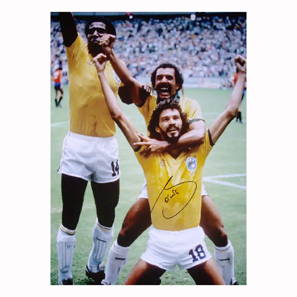 Socrates signed 1986 World Cup photo