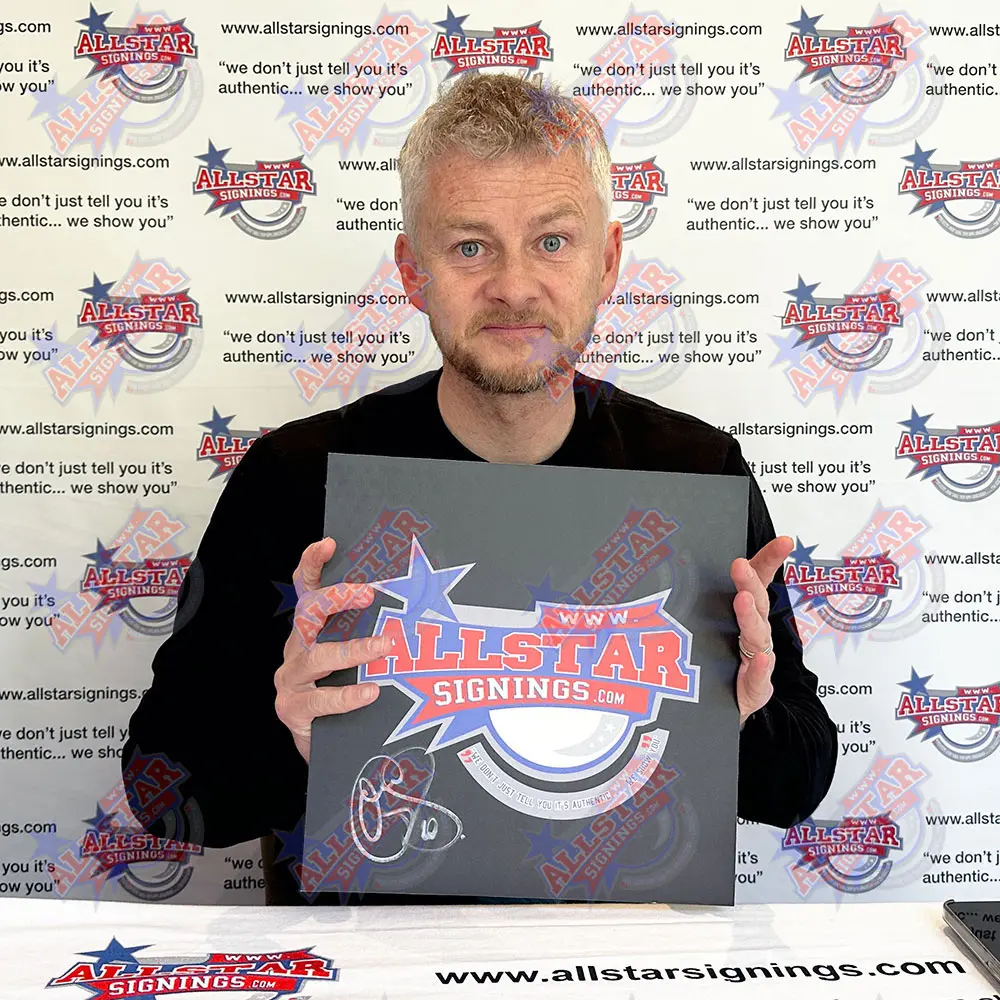 Ole Gunnar Solskjaer Signed 1999 Champions League Final photo.