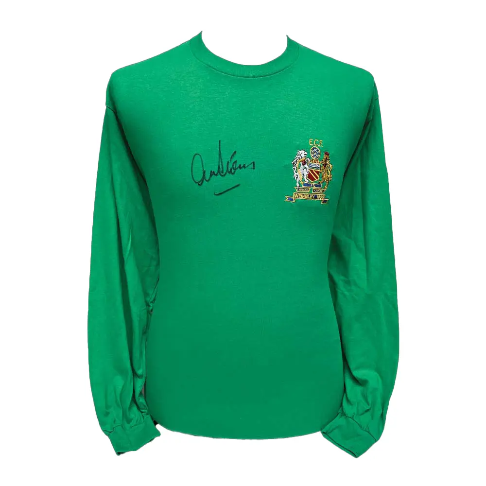 Alex Stepney signed 1968 European Cup Final retro shirt.