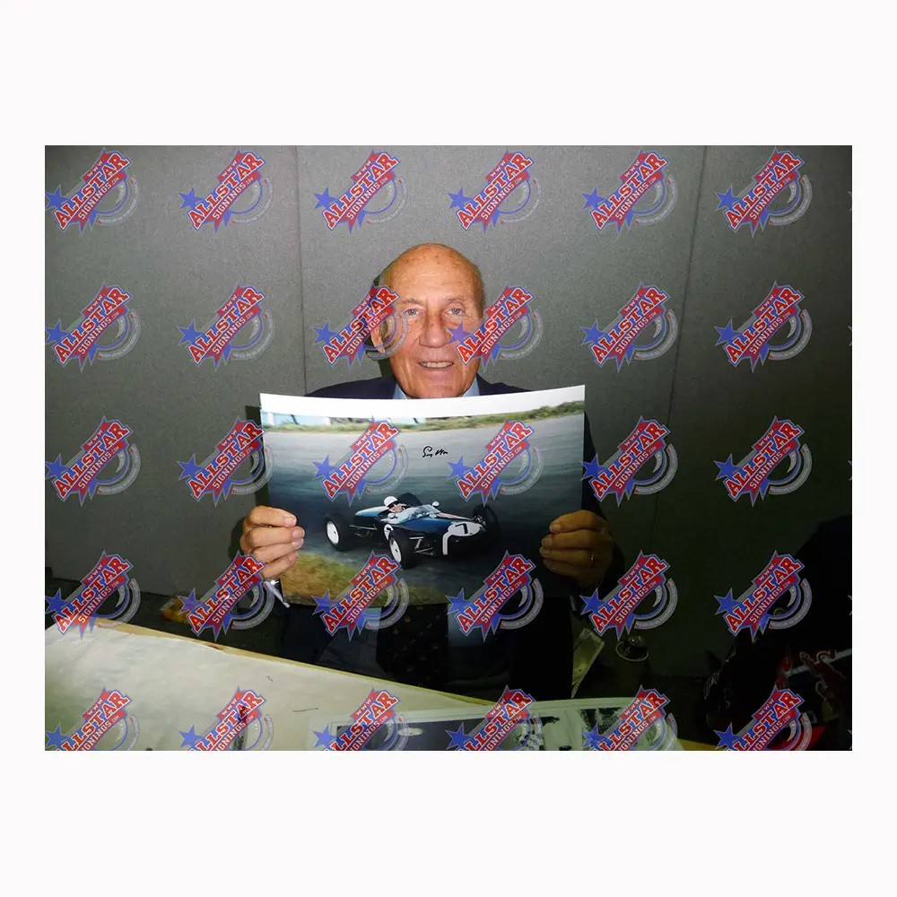 Stirling Moss signed 16x12 photo