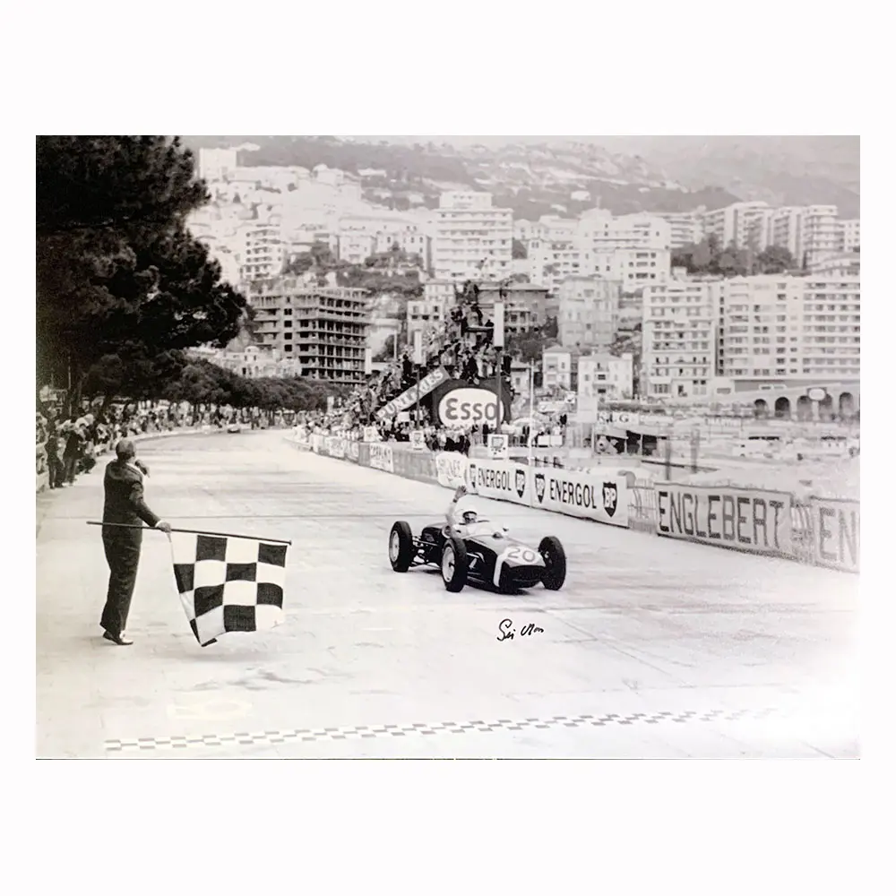 Stirling Moss signed 16x12 photo