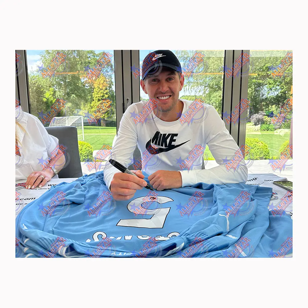 John Stones signed Manchester City 2023/24 Home shirt