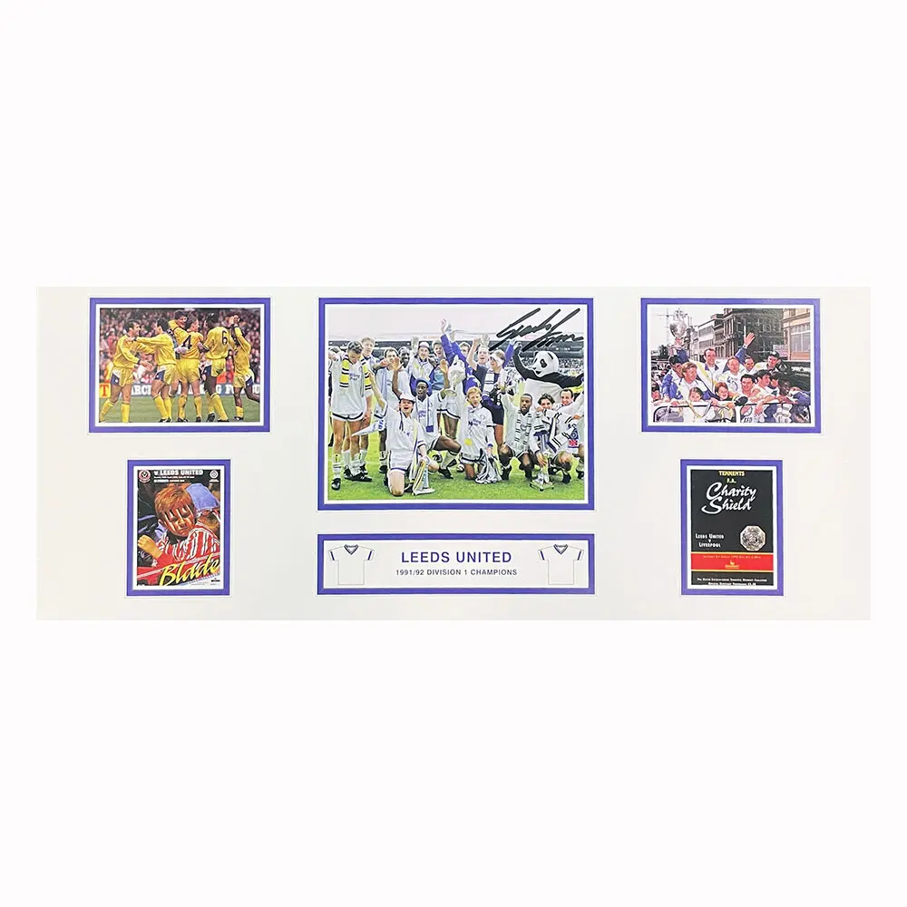 Gordon Strachan signed Leeds United Champions storyboard