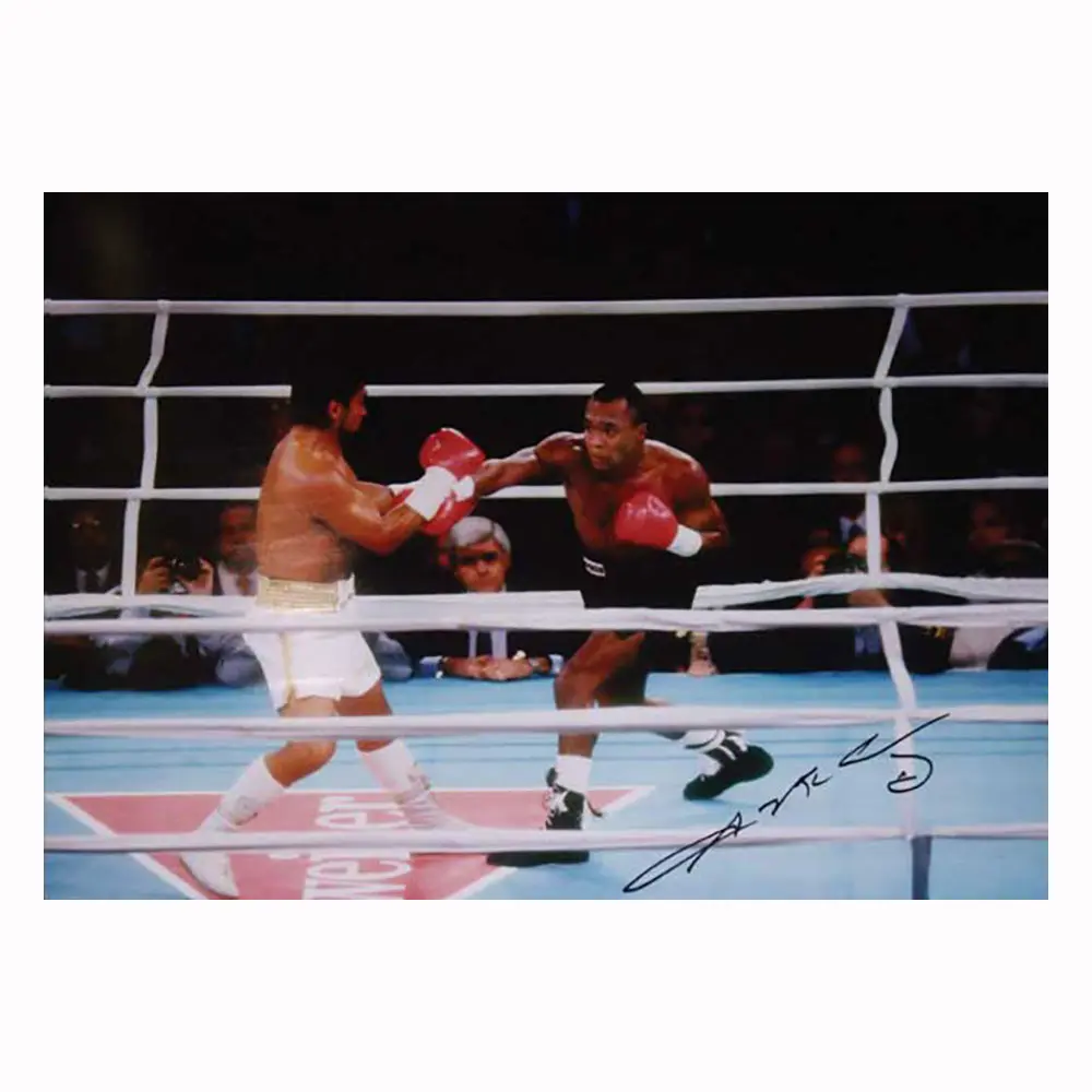 Sugar Ray Leonard signed photo vs Roberto Duran