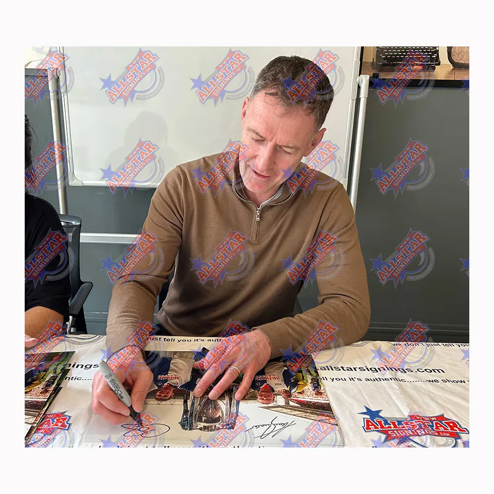 Alan Shearer & Chris Sutton dual signed Blackburn Rovers photo