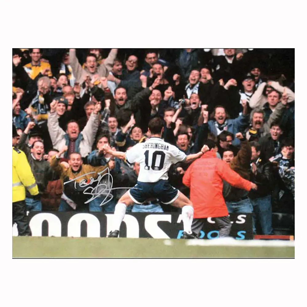 Teddy Sheringham signed Tottenham photo.