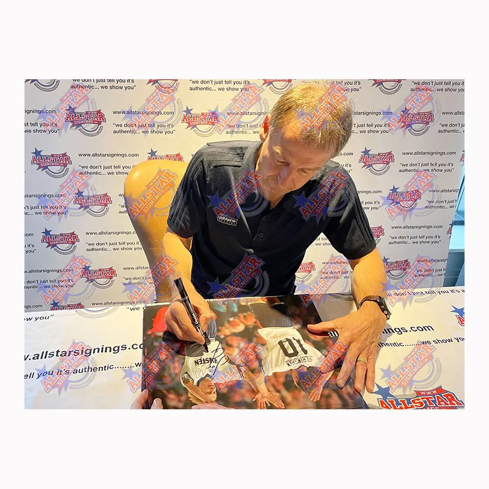 Klinsmann & Sheringham dual signed Tottenham photo
