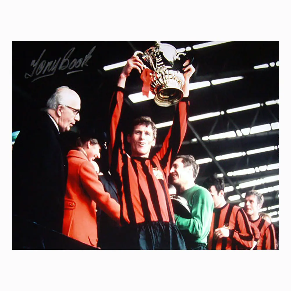 Tony Book signed 1969 FA Cup Final Manchester City photo