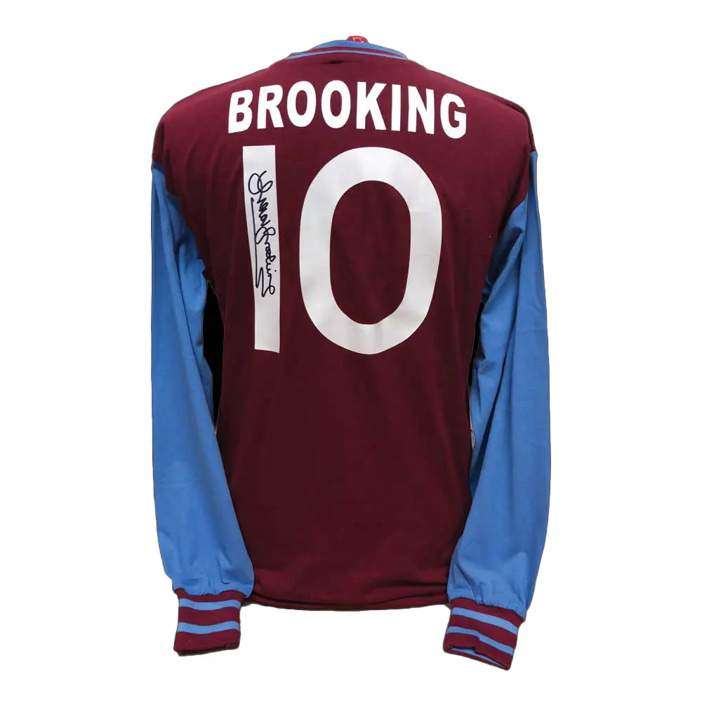Sir Trevor Brooking signed West Ham United 10 shirt