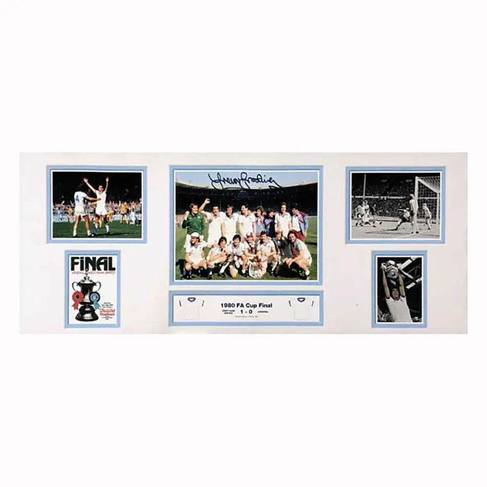 Sir Trevor Brooking signed West Ham United 1980 FA Cup Final storyboard