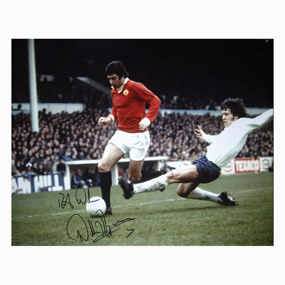 Willie Morgan signed Manchester United photo