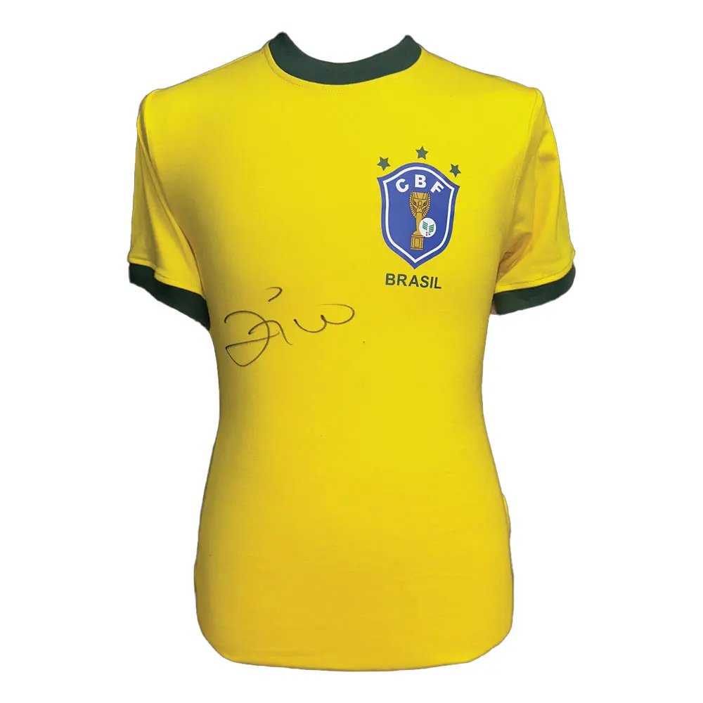 Zico signed Brazil 1982 shirt