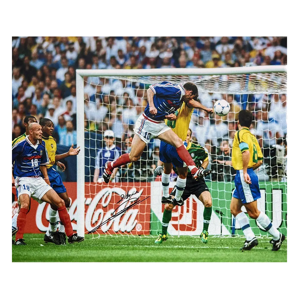 Zinedine Zidane signed France 1998 World Cup Final 16x20 photo